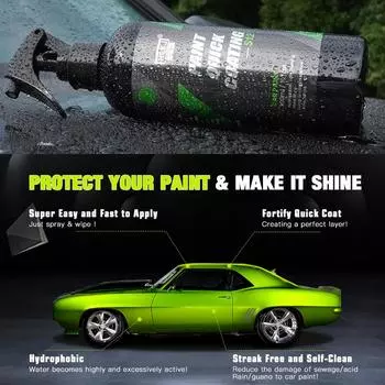 Керамическое покрытие S12, больше блеска, укрепление, быстрое покрытие, гидрофобная полировка, безводный воск для мойки автомобиля и длительная защита 50ML