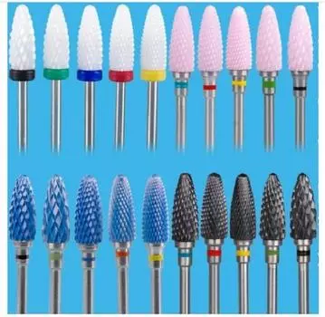 Керамическое твердосплавное сверло для ногтей, вращающееся сверло, фрезы для ногтей, электрическая дрель, инструменты для маникюра, педикюра