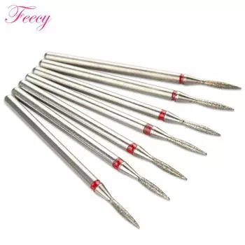 Керамическое твердосплавное сверло для ногтей, вращающееся сверло, фрезы для ногтей, электрическая дрель, инструменты для маникюра, педикюра s красный