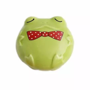 Керамика Арита Арита Уарэ Сливной Чехол Лента Лягушка Зеленый Антибактериальный Чистый Гостеприимство Сделано в Японии