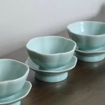 Керамика для зала Будды, чаша для поклонения лотосу, украшения для дома, творчество, чаша для хранения закусок, традиционные буддийские аксессуары для жертвоприношений