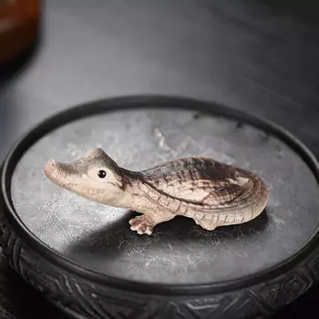 Керамика, глина, крокодил, мини-чайная фигурка домашнего животного, сделай сам, террариум, поделки, прекрасная скульптура кунг-фу