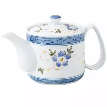 Керамика Хамато Хасами Иссэй Пот для чая 500 мл Узор «слива и арабески» 278570 Белый (с ситечком) белый