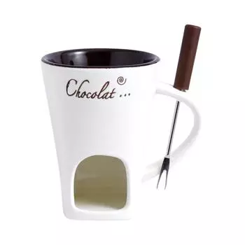 Керамика Элегантная керамическая фондюшница для плавления сыра и подогрева масла Керамическая чашка для плавления сыра бежевый