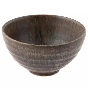 Керамика Marui, посуда Shigaraki 3-4534, миска для риса Hechimon, диаметр около 4,3 дюйма (11 см), Черная курица-печь