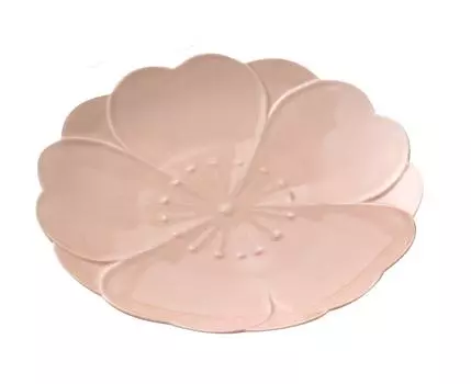 Керамика Nishikai, посуда Hasami, сакура, тарелка для гостеприимства, персиковая глазурь, цвет, презентация 11570 25 см (В коробке)