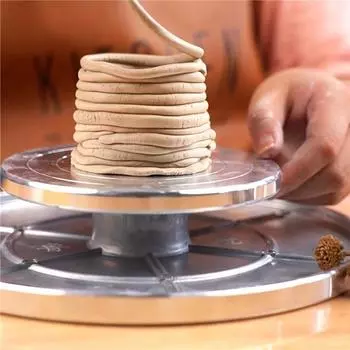 Керамика Поворотный стол Скульптура Поворотный стол Ручная работа Модель Основание Монтажный стол Торт Бонсай Выпечка Краска Утюг Двусторонний Вращающийся