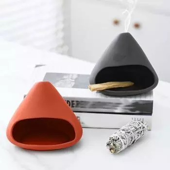 Керамика ручной работы Пало Санто Держатель Палочка Мудреца Тарелка Чаша для окуривания Конус Курильница для благовоний Чименея Йога Медитация Дзен Украшения чёрный