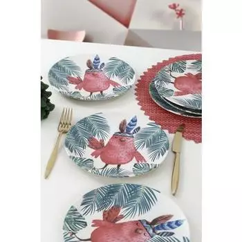 Керамика Тарелка для торта Сова 20 см, 6 шт. - 17718