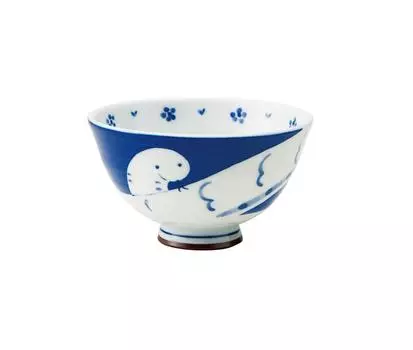 Керамика Восточной Азии, змея зодиака, Великобритания, чаша, тонкая посуда, чаша OEFUAKO, родитель-ребенок, в форме Аои [116,5 см]