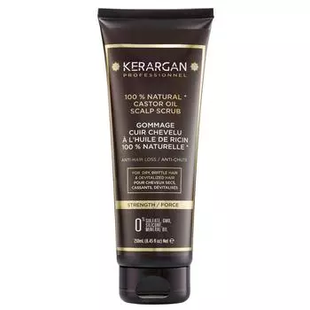 Kerargan - Скраб для волос против выпадения волос с касторовым маслом - 250мл золотой
