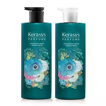 Kerasys Большая емкость Perfume Charmant Musk Шампунь + Ополаскиватель, 2 набора, 1,2 л