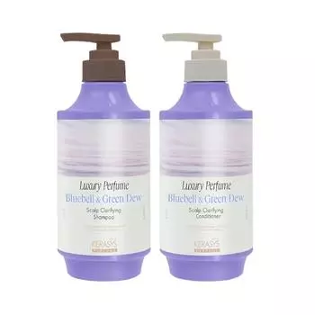 Kerasys Clarifying Luxury Perfume Bluebell & Green Dew Шампунь + Кондиционер, 1 набор, 550 мл