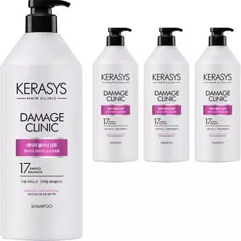 Kerasys Damage Clinic Damage Care Protein Shampoo Floral Powder, 4, 980мл Корейский уход за волосами