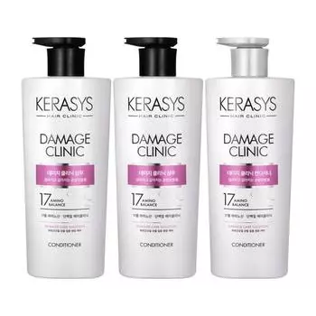 Kerasys Damage Clinic Protein Shampoo 750ml 2P + Кондиционер 750ml 1P Корейский уход за волосами