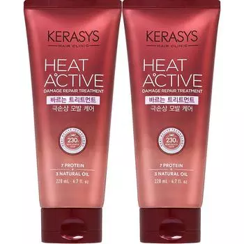 Kerasys Heat Active Extremely Damaged Hair Apply Treatment, 220 мл, 2 шт.
