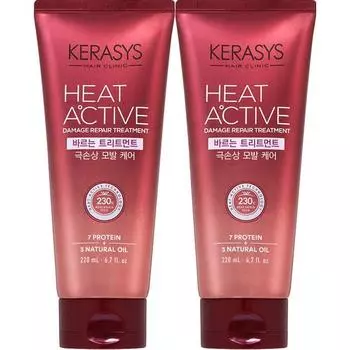 Kerasys Heat Active Treatment, 220мл, 2 корейских средства по уходу за волосами