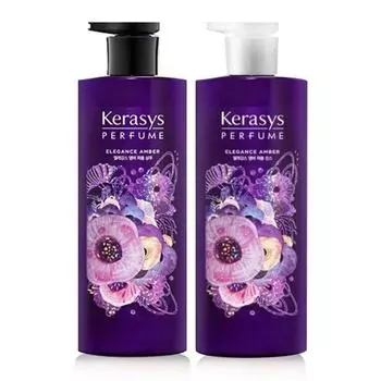 Kerasys Perfume Elegance Amber Шампунь + Ополаскиватель 600 мл x 2, 1 набор