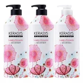Kerasys Perfume Lovely Шампунь 980 мл x 2P + набор 980 мл, 1 корейский уход за волосами