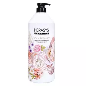 Kerasys Sweet & Flowery 1000 мл парфюмированный шампунь + кондиционер большой емкости, 1 л, 1 шт.