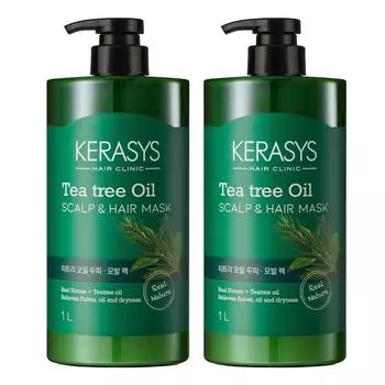 Kerasys Tea Tree Scalp Hair Treatment, 1 л, 2 шт.