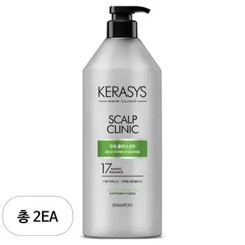 Kerasys Volume Clinic Protein Shampoo с цветочным пудровым ароматом, 980 мл, 2 шт.