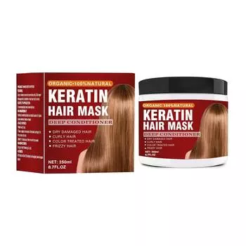 Кератиновая маска для волос, Deep Damaged Hair, 250 мл маска для волос, подходит для сухих и поврежденных волос, натуральный кондиционер для глубокого увлажнения волос One Size
