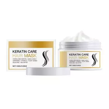 Кератиновая маска для волос увлажняет и питает волосы, а также сухие и раздраженные волосы. Протеиновая маска для волос. One Size