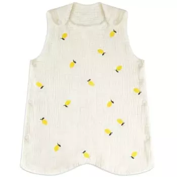 keratta ible детский спальный мешок, 6-слойная марля, на весь год, подарок для ребенка, новорожденный, можно одевать во время сна, возраст 0-4 тыс.. вышитая лимонная 6-слойная марля все