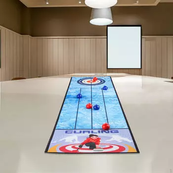 Керлинг, настольные игры для взрослых, детей и семей - 3,28 фута x 0,95 коврик для игр в помещении Curling Mat