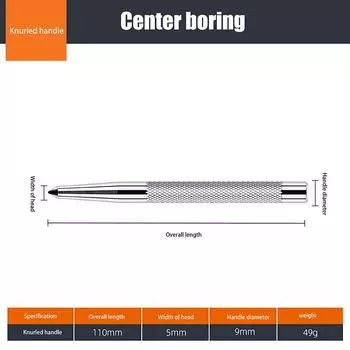 Кернер Металл Закаленная Хром-ванадиевая сталь Точка Центр Для Позиционирования Металла Сверло Сверло Локатор Отверстий Пробойник Ручные Инструменты