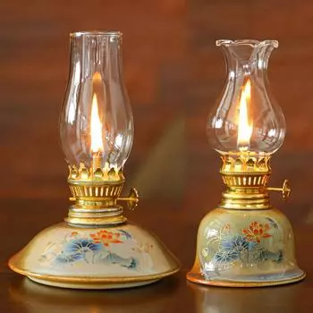 Керосиновая лампа в китайском стиле, декоративные аксессуары, нарисованные вручную узоры, ретро-поделки, украшения для масляной лампы своими руками