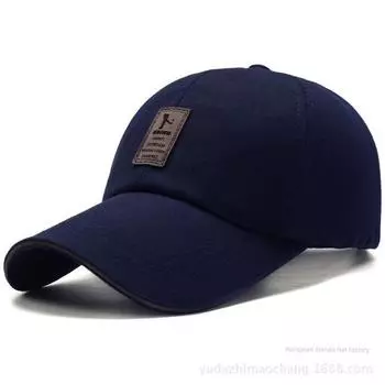Kerry Embroider Perforated Hat Outdoor Baseball Cap Men Sports Peaked Cap Polyester Embroidered Letter Sun Protection Hat Cross Fashion dark blue Default Size