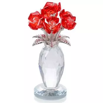 Кертари Хрустальный Цветок Искусственный Цветок Интерьер Свадебный Подарок Подарок на День Рождения для Женщин Популярный Хрустальный Цветок Розы K9 Никогда Не Увядает Роза Изделие из Стекла