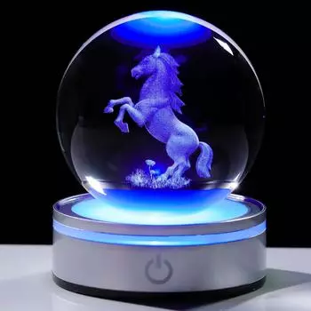 Kertari K9 Crystal Ball Horse Goods 3D Snow Globe Gift на день рождения для мужчин, девушек, женщин, популярные милые разные товары, стильная статуэтка для интерьера