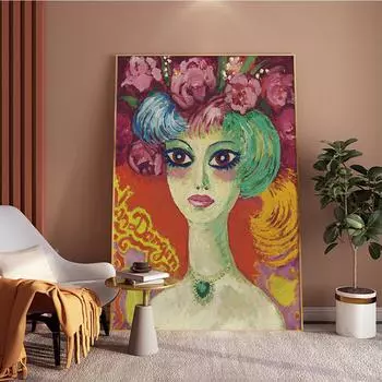 Кес Ван Донген Художественная печать Плакат Женский портрет Картина маслом Женский 21cm30cm NoFrame