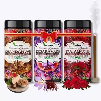 Кесар (Шафран), Роуз и Чандан (Сандаловое дерево) Чистый аттар ароматизированные палочки Dhoop в упаковке трио стойкие величественные ароматы Ittar 100% натуральные