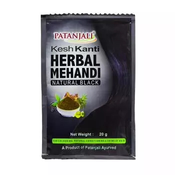 Кеш Канти: натуральная черная Хна (20 г), Kesh Kanti Herbal Mehandi Black, Patanjali 3.078125