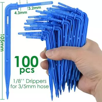 Kesla Drip Irrigation Kit 10-100M 4Way 2Way 8L Drip Arrow 3/5Mm Hose Watering System Dripper Sprinkler Pot Planting Greenhouse