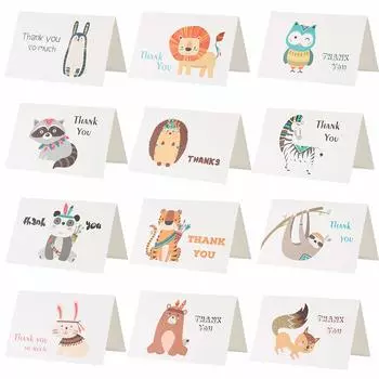 Kesote Message Thank You 24 День благодарения Благодарность Конверты Лента Конверты Включены Карты, Карты, Части, День, Вы, Животные, Индейцы, Включены,