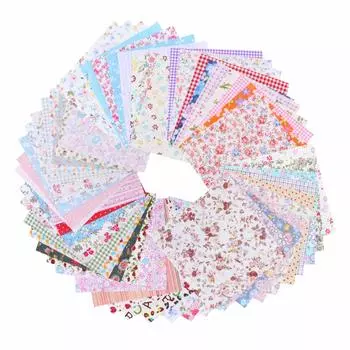 KESYOO Ткань Цветочный 15 x Лоскутный крой Скандинавский набор для творчества из 50 шт., Узор, 15 см, Ткань, Хлопок, Ткань, Стиль, Ручная работа, Сделай сам, Материалы,