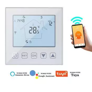 KETOTEK 16A/3A WIFI умный комнатный термостат электрический подогрев пола регулятор температуры голосовое сенсорное управление