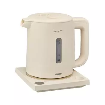 kettle that can make hot Doshisha Electric Hot Water Prevents tipping and hot water Ivory [Electric water] Kettle, Senka, 1.0L, leakage, Dial/push