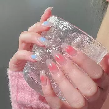 Keulshop Insa Kitsch Кристаллические типсы для ногтей Искусственные ногти Легкие типсы для ногтей, 2 шт., NAIL-N401