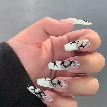 Keulshop Inssa Kitsch Хрустальные типсы для искусственных ногтей Легкие типсы для ногтей, 2 шт., NAIL-N379