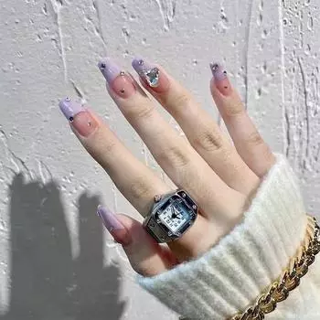 Keulshop Inssa Kitsch Хрустальные типсы для искусственных ногтей Легкие типсы для ногтей, 2 шт., NAIL-N397