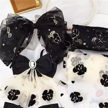 Kewgarden 12 см Цветочная вуаль Лента DIY Бант Аксессуары для волос Самодельные Ленты Материалы для поделок 11 ярдов One Size бежевый