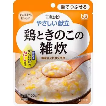 Kewpie Easy Menu 100g chicken and mushroom porridge Retort Soft food and eating utensils Retort 1 set