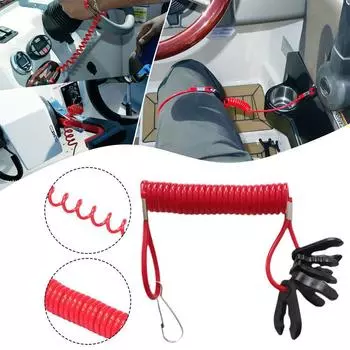 Key Buckle Flameout Rope Is Suitable for YAMAHA Outboard Engine Flameout Switch Safety Rope Motorboat Emergency Safety Rope F1J4