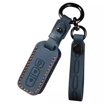 Key Case Compatible with Honda Leather Smart Key Case Keyle Key Cover Stylish Dirt Slip Scratch Prevention [Nacalikeey] N-BOX N-BOX N-ONE N-Wagon синий